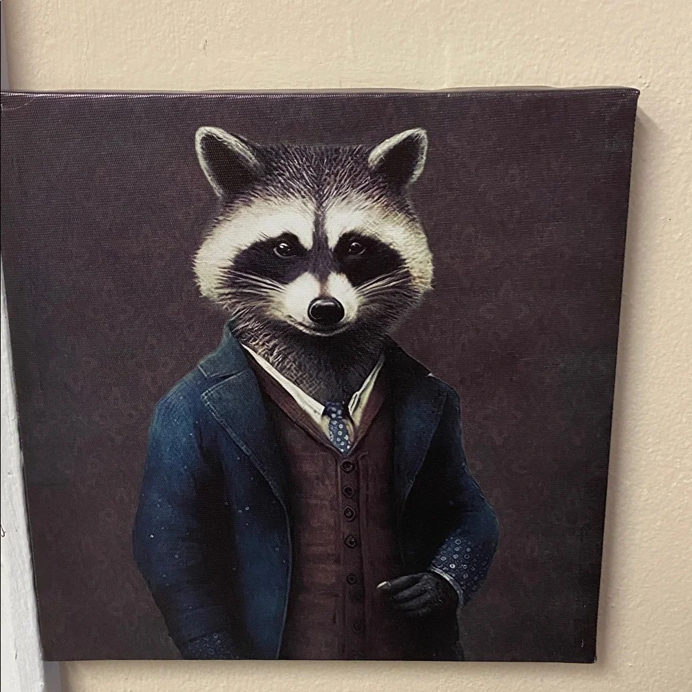 Mr Raccoon 🦝 portrait wall art - Picture 1 of 7